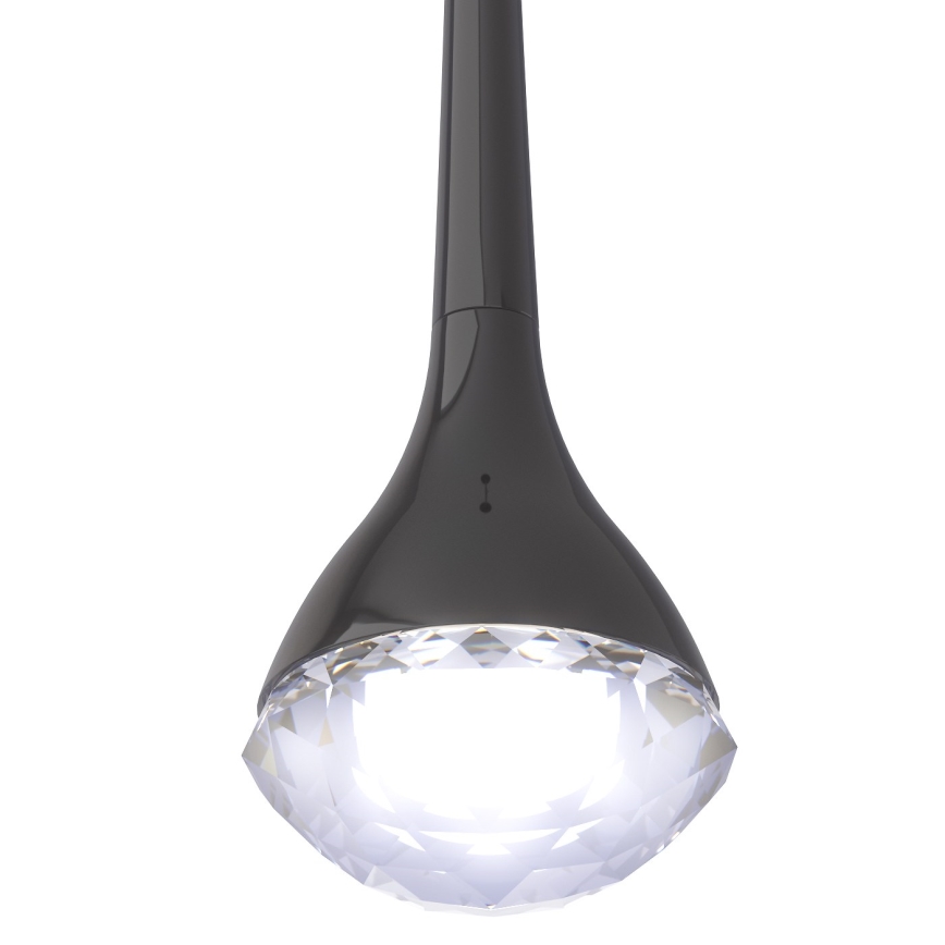 Open Design OR84795 - CRIMA LED-rippvalgusti kaabliga, LED/7W/230V, must