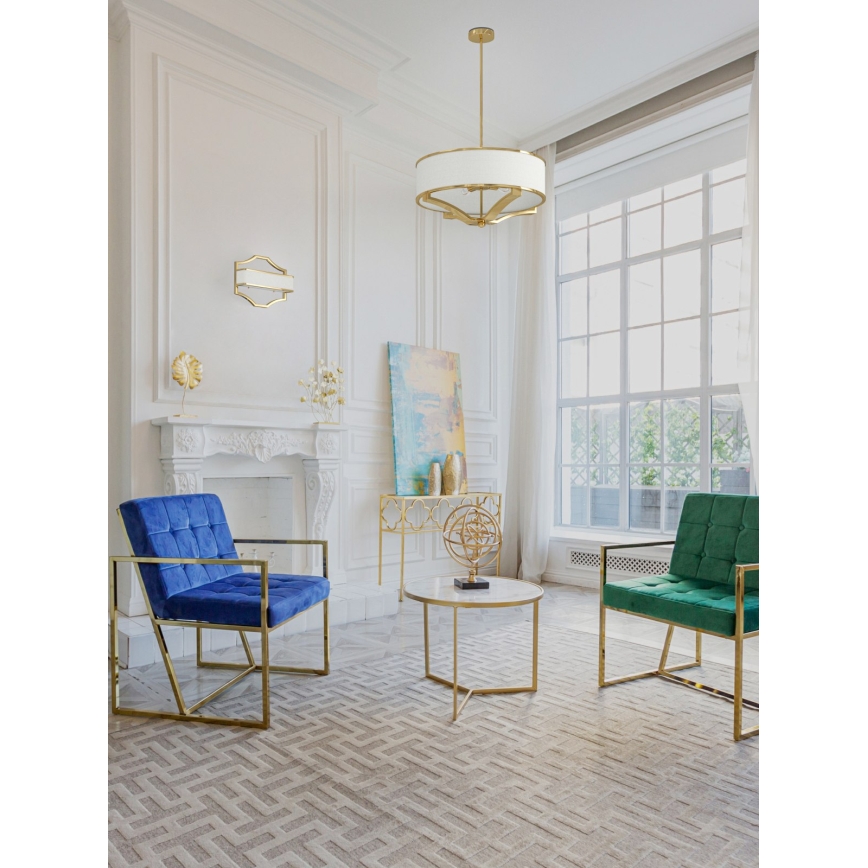 Open Design OR84825 - Lühter GERDO pulgal 4xE27/12W/230V kuldne/valge