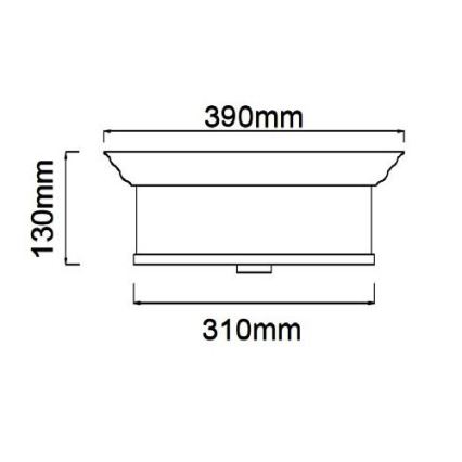 Open Design OR84863 - Laelamp FAMBURO 3xE14/12W/230V Ø 31 cm, läikiv kroom