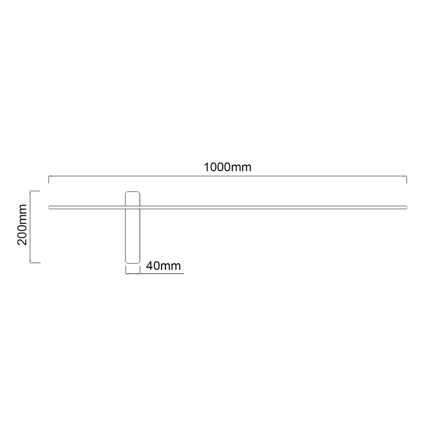Open Design OR85051 - LED seinavalgusti BENE LED/10,5W/230V 100 cm must