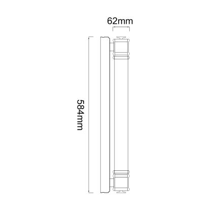 Open Design OR85259 - LED vannitoa peeglivalgusti OMI LED/13W/230V 58 cm IP44 messingviimistlusega