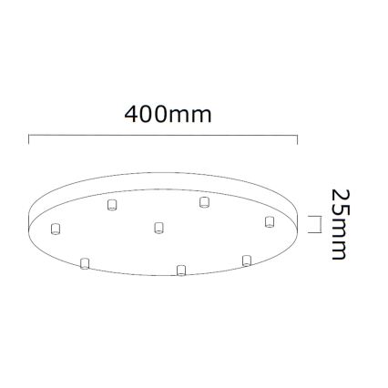 Open Design OR85334 - ERO ripplühter kaablil, 8xG9/8W/230V, kuldne