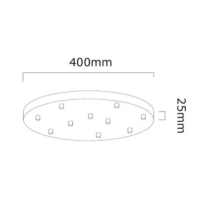 Open Design OR85372 - Rippvalgusti juhtmel ERO 10xG9/8W/230V must