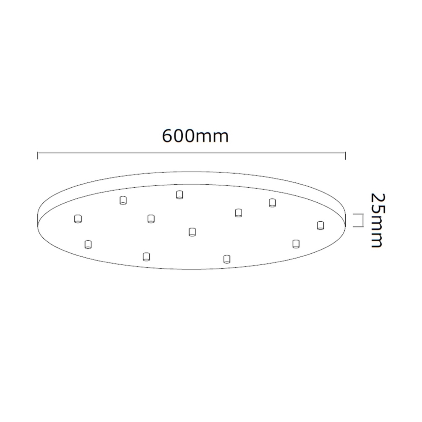 Open Design OR85389 - ERO kaabliga riputatav laelühter 12xG9/8W/230V läikiv kroom