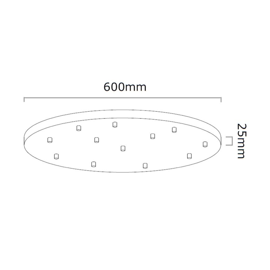 Open Design OR85396 - Kaabliga rippvalgusti ERO 12xG9/8W/230V, kuldne