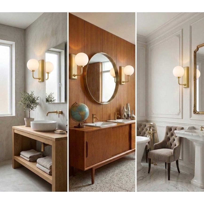 Open Design OR85600 - Vannitoa seinavalgusti ERO 1xG9/9W/230V IP44 messing