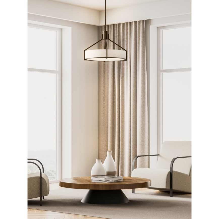 Open Design OR85648 - Laelamp varrega DORETTO 4xE27/15W/230V läbimõõt 50 cm pruun/beež