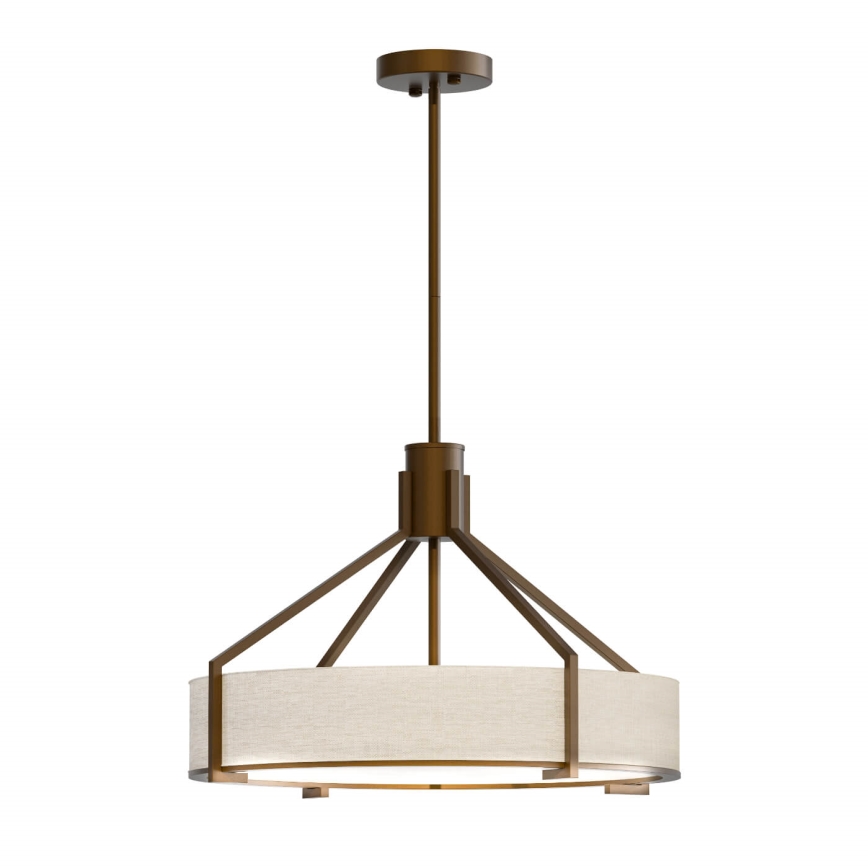 Open Design OR85648 - Laelamp varrega DORETTO 4xE27/15W/230V läbimõõt 50 cm pruun/beež