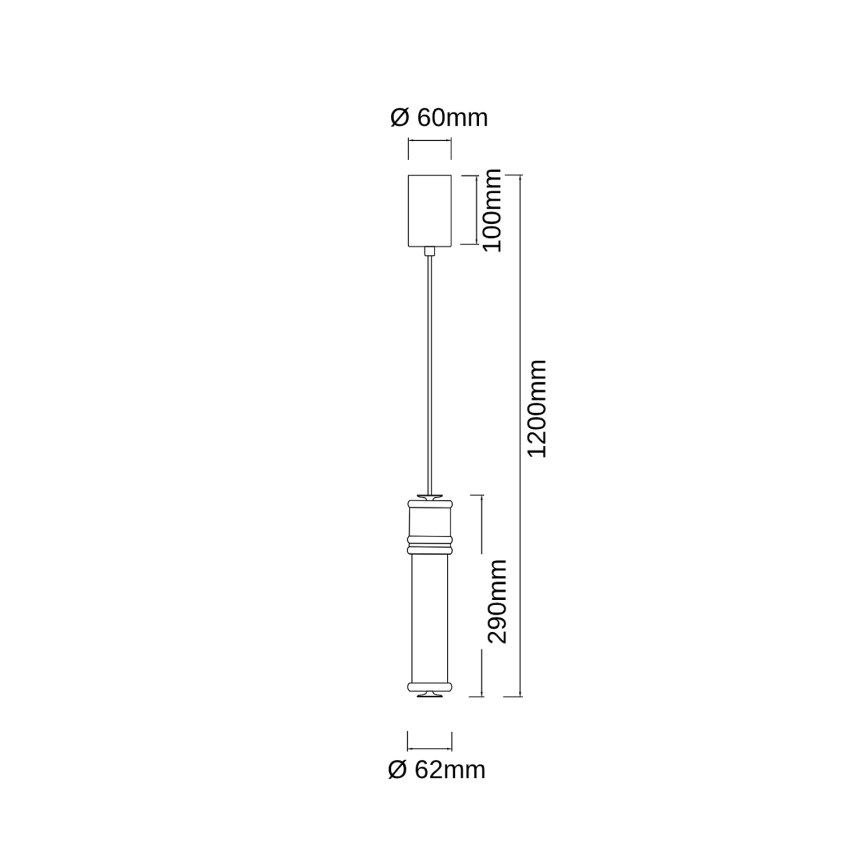Open Design OR85723 - LED kaabliga rippvalgusti OMI LED/10W/230V messing