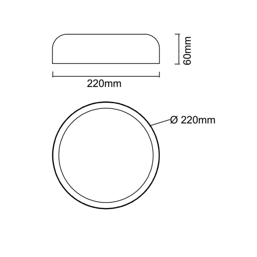 Open Design OR85921 - LED-laelamp CEDRONE LED/14W/230V 3000/4500/6500K Ø 22 cm must