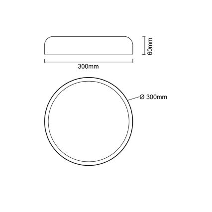 Open Design OR85945 - LED laelamp CEDRONE LED/25W/230V 3000/4500/6500K läbimõõt 30 cm valge
