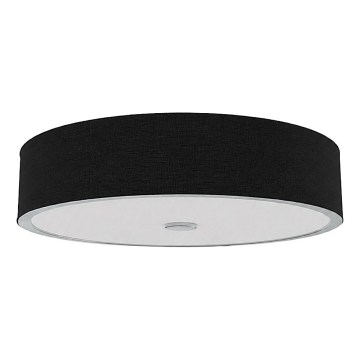 Open Design OR86560 - Laelamp ZALINDRO 4xE27/15W/230V Ø 54,5 cm must/läikiv kroom