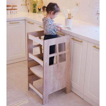 Õppetorn KULE 90x50 cm pruun/valge