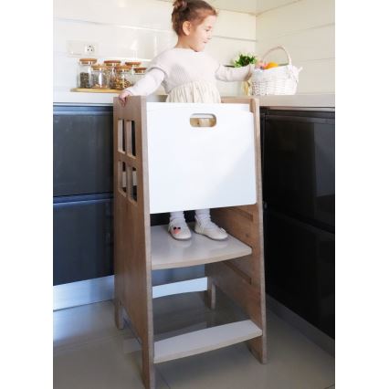 Õppetorn KULE 90x50 cm pruun/valge