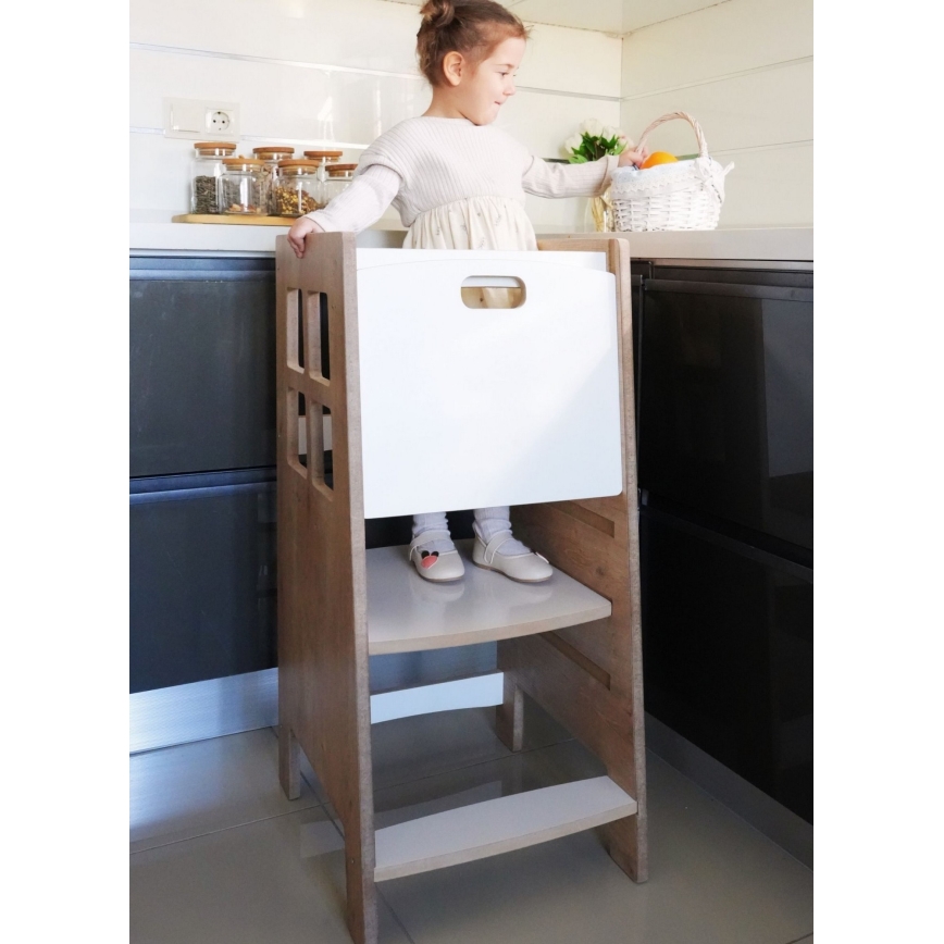 Õppetorn KULE 90x50 cm pruun/valge
