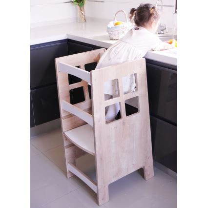 Õppetorn KULE 90x50 cm pruun/valge
