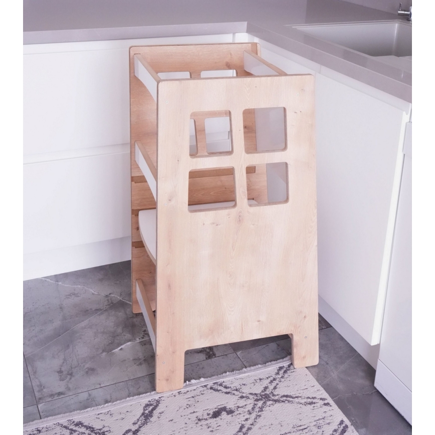 Õppetorn KULE 90x50 cm pruun/valge