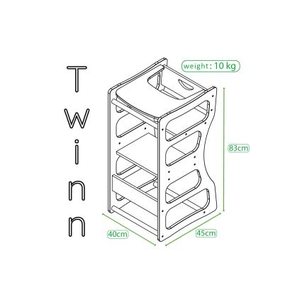 Õppetorn TWINN 83x45 cm pruun