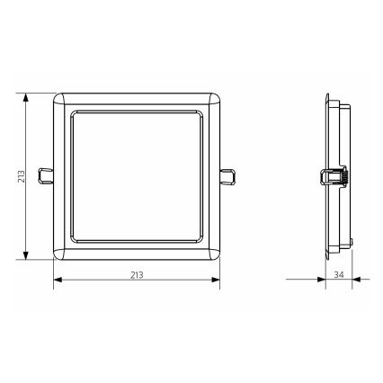 Opple 26666 - LED Süvistatav vannitoavalgusti LED/24W/230V 3000K IP44