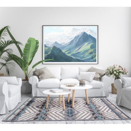Orientaalne vaip NEPAL 160x230 cm sinine/hall/kreem
