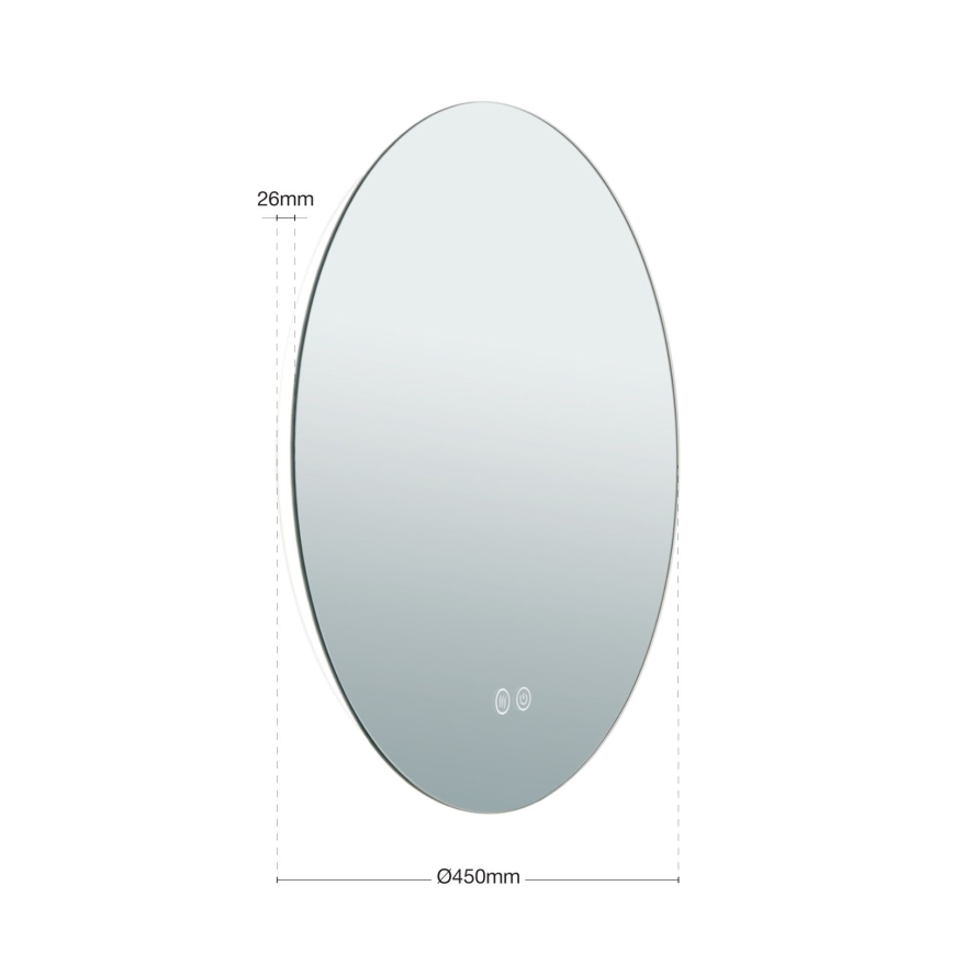 LED Vannitoa seinapeegel koos taustvalgustusega FOCUS LED/18W/230V 3000/4200/6000K d. 45 cm IP44