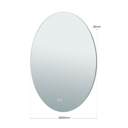 LED Vannitoa seinapeegel koos taustvalgustusega FOCUS LED/25W/230V 3000/4200/6000K d. 60 cm IP44