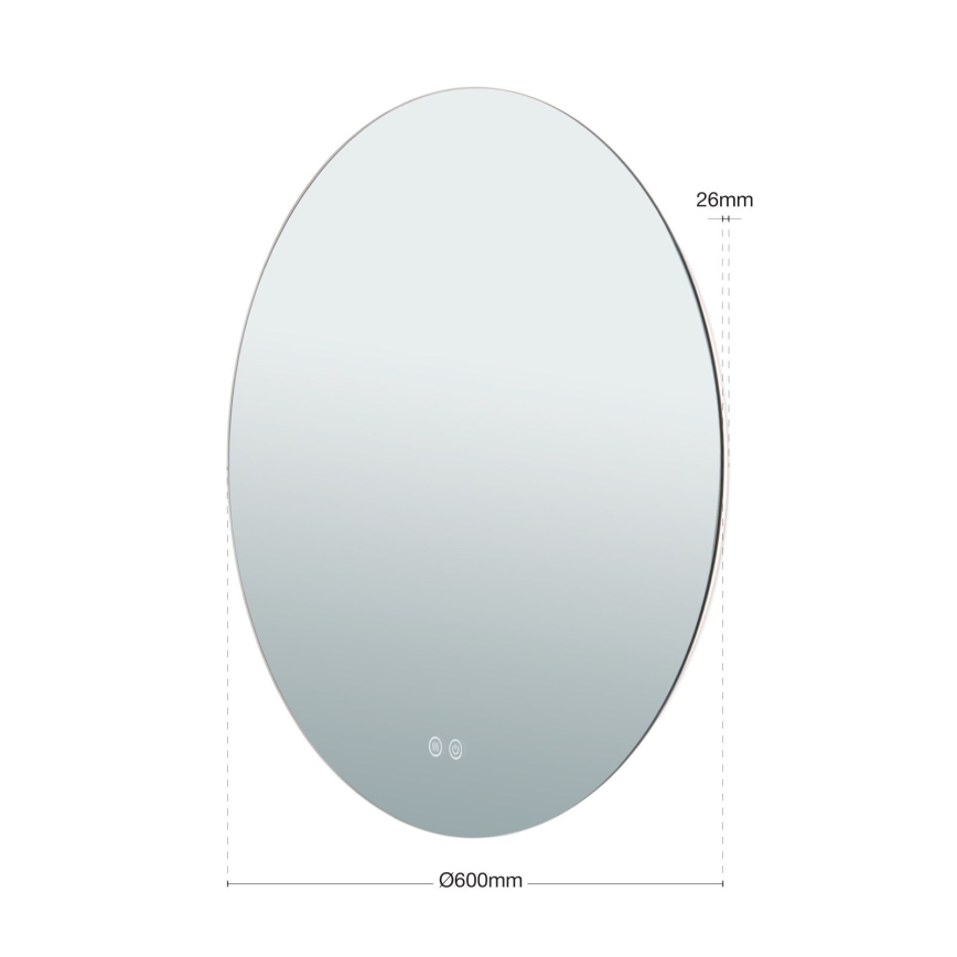 LED Vannitoa seinapeegel koos taustvalgustusega FOCUS LED/25W/230V 3000/4200/6000K d. 60 cm IP44