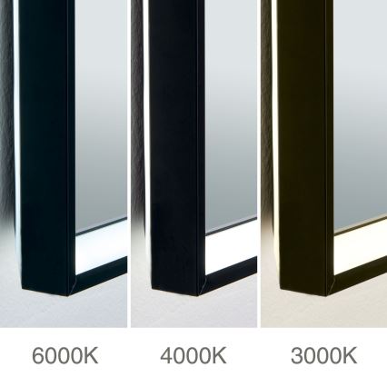 LED-vannitoa soojendusega seinapeegel tagantvalgustusega FRAME LED/48W/230V 3000/4000/6000K 60x45 cm IP44