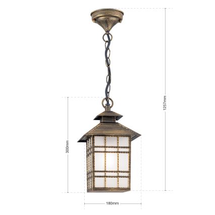 Väli rippvalgusti KIKO 1xE27/11W/230V IP44 pronks/paatina