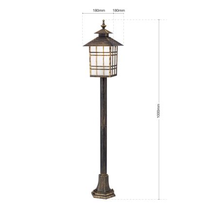 Välivalgusti KIKO 1xE27/11W/230V IP44 pronks/paatina