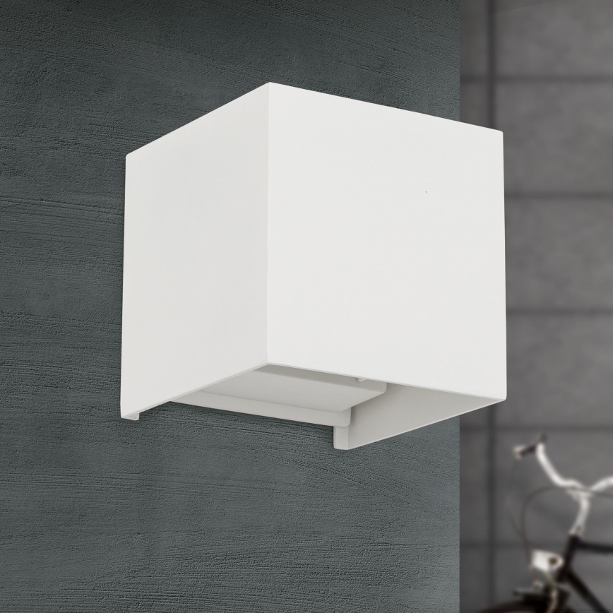 LED Välisvalgusti seinale CUBE 2xLED/3W/230V IP54 valge
