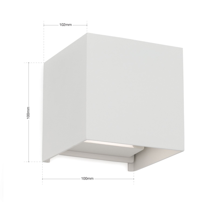 LED Välisvalgusti seinale CUBE 2xLED/3W/230V IP54 valge