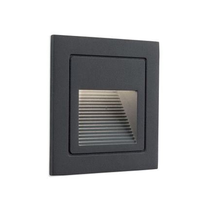 LED Sisseehitatud valgusti LORO LED/2W/230V IP65 antratsiit