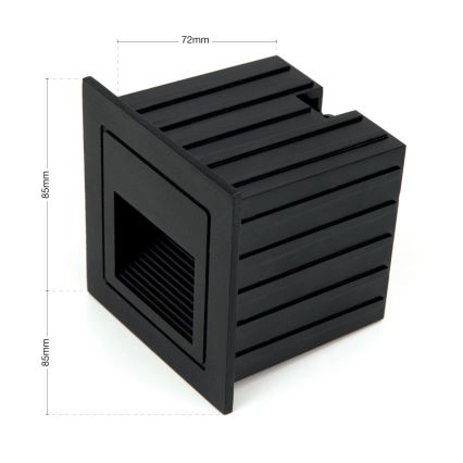 LED Sisseehitatud valgusti LORO LED/2W/230V IP65 must