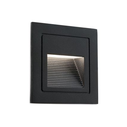 LED Sissehitatud valgusti LORO LED/2W/230V IP65 must