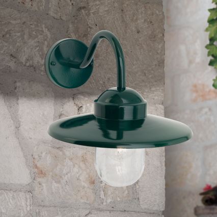 Väli seinavalgusti EDWARD 1xE27/60W/230V IP44 roheline