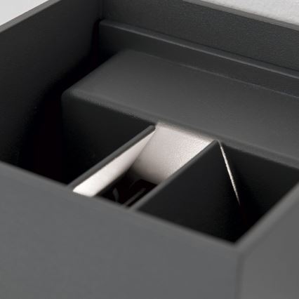 LED Väli seinavalgusti koos liikumis- ja hämardusanduriga CUBE-S LED/13W/230V IP54 antratsiit