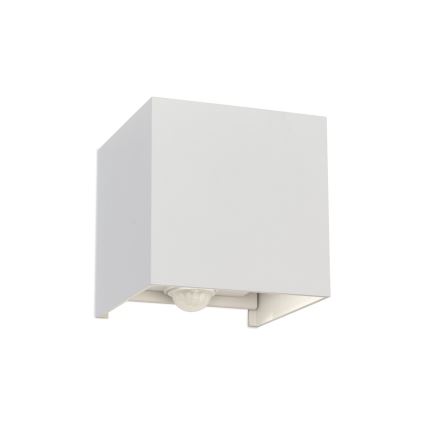 LED Väli seinavalgusti koos liikumis- ja hämardusanduriga CUBE-S LED/13W/230V IP54 valge