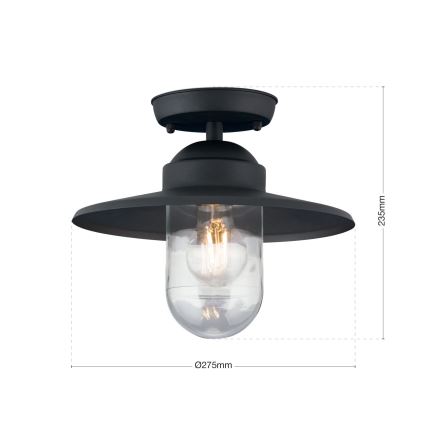 Pinnale kinnitatav välilühter EDWARD 1xE27/60W/230V IP44 must