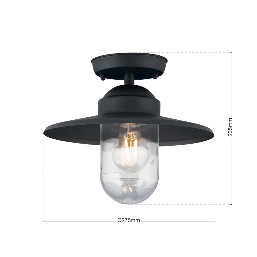 Pinnale kinnitatav välilühter EDWARD 1xE27/60W/230V IP44 must
