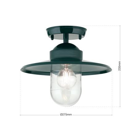 Pinnale kinnitatav välilühter EDWARD 1xE27/60W/230V IP44 roheline