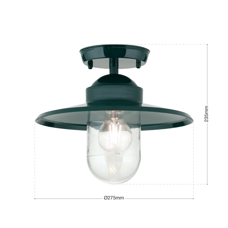Pinnale kinnitatav välilühter EDWARD 1xE27/60W/230V IP44 roheline