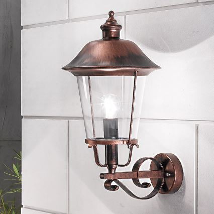 Väli seinavalgusti KENZO 1xE27/100W/230V IP44 pronks/paatina