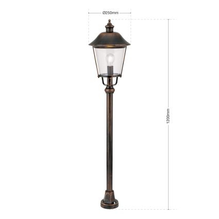 Välivalgusti KENZO 1xE27/100W/230V IP44 pronks/paatina