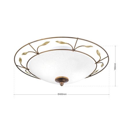 Laevalgusti LUCA 2xE14/40W/230V d. 40 cm pronks/paatina
