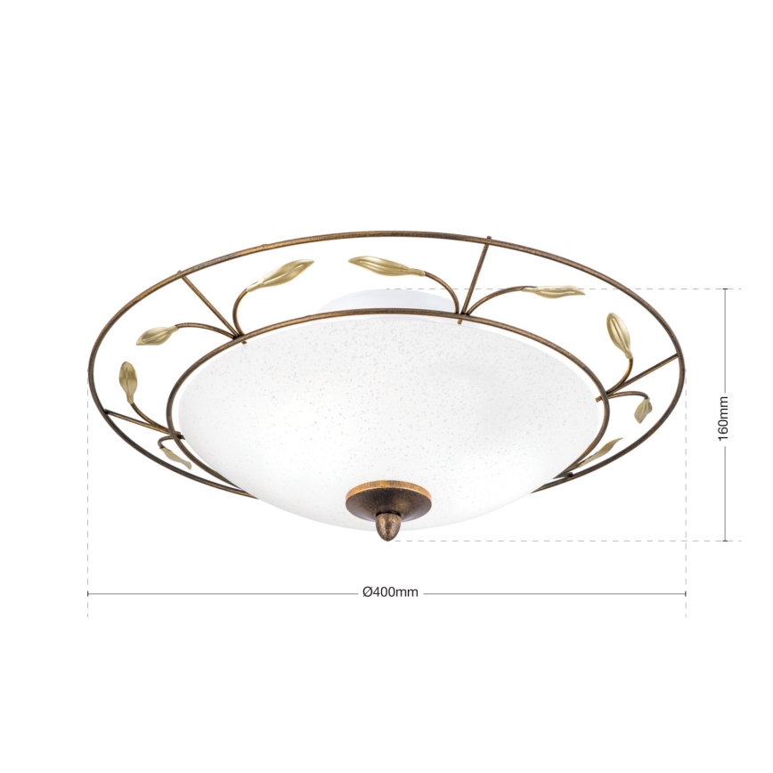 Laevalgusti LUCA 2xE14/40W/230V d. 40 cm pronks/paatina