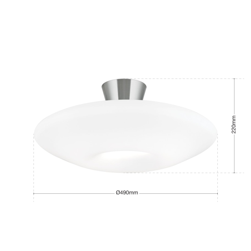 Laevalgusti BLANC 2xE27/60W/230V d. 49 cm matt kroom