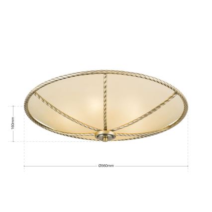 Laevalgusti MAURO 5xE27/60W/230V d. 56 cm pronks