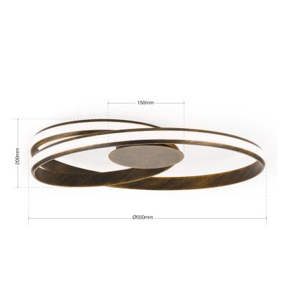 LED Hämardatav laevalgusti CIRCUS LED/30W/230V pruun/paatina