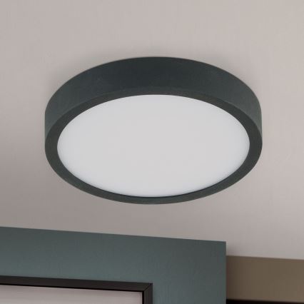 LED Laevalgusti BULLY LED/12W/230V d. 14 cm must